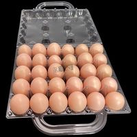 Plateaux à oeufs en plastique transparent bon marché boîte à oeufs livraison gratuite plateau à oeufs en plastique avec poignée