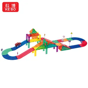 Customizable Wholesale Building OEM/ODM ABS Plastic DIY Racing Track Cars with Magnet Tiles, Offering Children Educational Fun