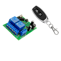 Récepteur sans fil 433 MHz, interrupteur télécommandé AC 85-256V 2 canaux, module relais DIY, contrôleur émetteur RF à code d'apprentissage EV1527