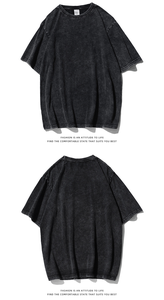 T-shirt épais personnalisé pour homme, style industriel, imprimé en relief, surdimensionné, vintage, effet vieilli - Product Image 4
