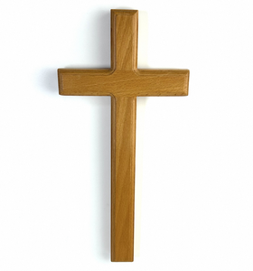 Cruz de Pared de Madera de Haya Maciza de 12 Pulgadas, Decoración Religiosa Hecha a Mano, Regalo Católico Cristiano Moderno y Minimalista para el Hogar o la Iglesia - Product Image 3