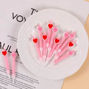 Cute Flower And Heart Shape Birthday Candles Colorful Paraffin Cake Decorations For Birthdays Party Topper - Product Image 4