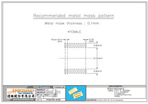 ขั้วต่อแบบ Board-to-Board ตัวเมีย 180 SMT รุ่น NP0410-S07X-xxx ระยะห่างระหว่างขั้ว 0.40 มม. สำหรับอุปกรณ์ทางการแพทย์ ทนทาน มาตรฐาน UL94V-0 MORETHANALL - Product Image 2
