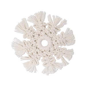 Napperon rond en coton fait main décor de table jetable imperméable avec tissu en dentelle pour les mariages - Product Image 4