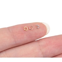 Anneau de jonction simple en acier inoxydable plaqué or pour bracelet et collier DIY, fait main, anneau O simple