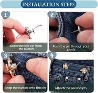 Attaches de taille ajustables pour pantalons et jeans, à dos plat, avec boutons clips, pour femmes, motif floral plaqué, style simple
