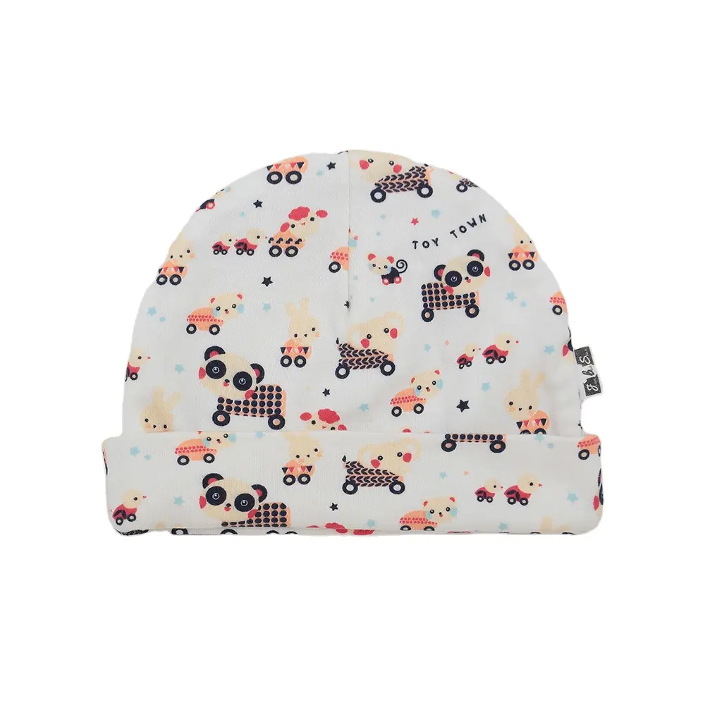 Chapéus de bebê de algodão de malha infantil macio com estampa de alta qualidade para meninos e meninas