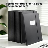 Dossiers de classement en plastique noir A4, dossiers de rangement de documents, 0,5 x 9 x 12,5 pouces, dossiers de classement de projets de bureau