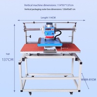 Machine de transfert textile industrielle avec plateau supérieur coulissant et gorge en U pour une impression de vêtements efficace