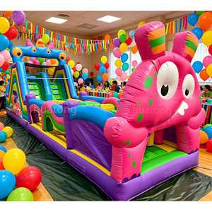 Parcours d'obstacles gonflable commercial en PVC pour l'extérieur, jeu de défi gonflable « Petit <span class=keywords><strong>Diable</strong></span> », parcours d'obstacles gonflable pour enfants - Product Image 1