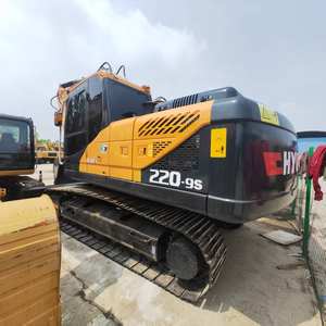 Hyundai 220LC-9S d'origine coréenne d'occasion 22 tonnes d'excavatrice sur chenilles lourdes moteur Cummins pompe utilisée condition vente moteur - Product Image 3