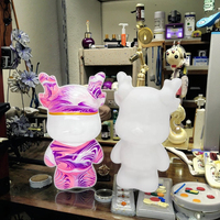 Nouveau kit de peinture DIY, figurine animale ours lapin dragon porte-bonheur blanc peint à la main, décoration d'intérieur, jouet, statue, cadeau fait main