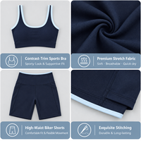 Ensemble de vêtements de sport personnalisés pour le yoga, vêtements de sport pour femmes, séchage rapide, respirant, couleur contrastée, entraînement, fitness, yoga, ensemble de gym