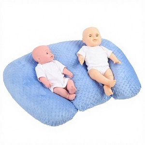 Multifunctional Breastfeeding <strong>Pillow</strong> for <strong>Twin</strong> Babies Plush Minky Dot Cushion Flame Retardant Anti-Dust Mite for Newborn <strong>Feeding</strong> - Product Image 3