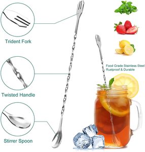 Juego de Coctelería Profesional, Accesorios Completos para <span class=keywords><strong>Bar</strong></span>, Colador de Acero Inoxidable, Pinzas, Jigger, Kit de Barman Plateado, Mixología - Product Image 4