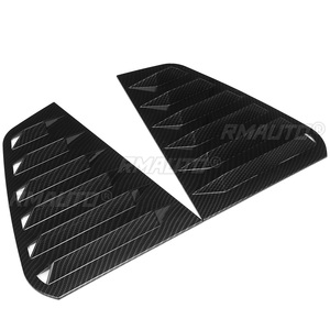 Black/Carbon Fiber Car Rear <b>Window</b> Louver Shutter Side Vent <b>Cover</b> Trim for VW for GOLF MK7 MK7.5 2014-2019 for GTI / GTD / R - Product Image 2