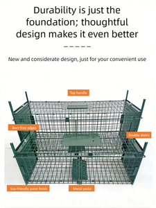 Cage pliable en treillis métallique pour attraper et libérer les animaux sauvages (chats, chiens, serpents, ratons laveurs) - Product Image 4