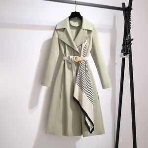Elegante Trench da Donna Stile Ufficio Novità Primavera con Revers Stile British, Cintura Sottile e Sciarpe, Giacca a Vento Casual - Product Image 4