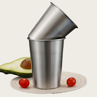 Chope à bière à paroi unique de 500ml Tasse de voiture en acier inoxydable Logo gravé au laser personnalisé en gros 260ml 350ml 430ml 300ml
