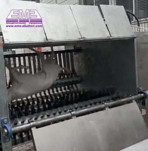 मोटर और पंप स्टेनलेस स्टील के साथ हलाल भेड़ और बकरी का वध लाइन के लिए उच्च दक्षता डी-हैरिंग उपकरण - Product Image 2