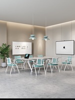 Chaise de conférence ergonomique réglable, pliable et empilable, avec cadre en fer moderne, pour salle de classe, hôtel, école - Vente en gros, fabrication OEM