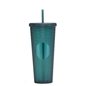 Vaso de Plástico de Gran Capacidad con Diseño de Diamantes, Doble Pared, con Pajita, para Bebidas, Agua Hirviendo, Regalo para Chicas - Product Image 1