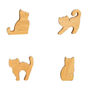 Juguetes de Animales de Madera Personalizados, Lindos y Educativos, Montessori, Dinosaurio, Tortuga, <span class=keywords><strong>Lobo</strong></span>, Mapache, Juguete para Niños Pequeños - Product Image 5