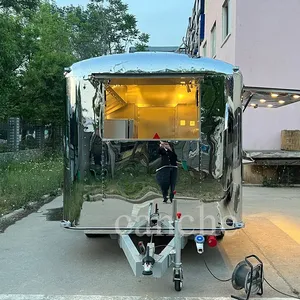 Nouvelle conception, cuisine mobile extérieure personnalisée, camion de cuisine mobile pas cher, remorque de barbecue à vendre - Product Image 3