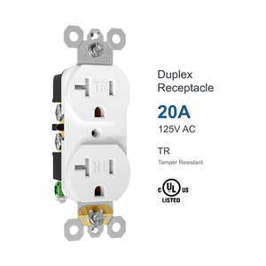 เต้ารับไฟฟ้าแบบฝังผนัง 20A 125V ป้องกันการงัดแงะ สำหรับ<span class=keywords><strong>ร้าน</strong></span>ค้าปลีก ปรับปรุงใหม่ - Product Image 1