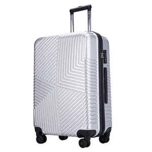 Trolley Travel Stripe Vintage Elegance ABS PC Hardshell Luggage