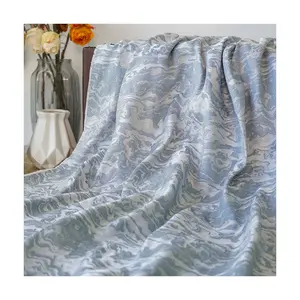 Tissu de mode de sac de maquillage simple jacquard teint en fil de haute qualité Wave Marble fashion