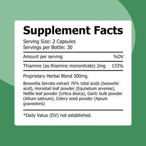 OEM ODM Joint Support Herbal Capsules with Thiamine Proprietary Herbal Blend Support Joint Flexibility Herbal <b>Supplement</b> Capsule - Product Image 2