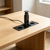 Prise de table cachée à chargement sans fil Prise UE 2 Usb Prise de courant cachée de bureau pour la cuisine
