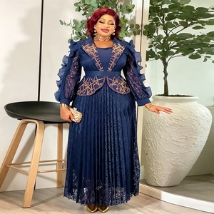 Abiti da festa africani taglie forti da donna 2026: Nuova moda Dashiki <span class=keywords><strong>Ankara</strong></span>, abito da sera elegante per matrimonio, vestito lungo musulmano - Product Image 1