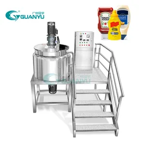 GUANYU 500L-1000L Stainless Steel Ketchup Mayonnaise Salad Mashed Potato Dressing Making Machine Mixer Tank