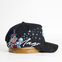 Vente en gros de nouveaux chapeaux originaux Thirty One 31 Casquette de baseball en daim avec patch brodé en cuir pour personnaliser votre logo Gorras