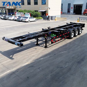 Semi-remorque squelette porte-conteneurs 40 pieds à 3 essieux, châssis robuste, pour <span class=keywords><strong>transport</strong></span> <span class=keywords><strong>de</strong></span> conteneurs, fabriquée en Chine - Product Image 3