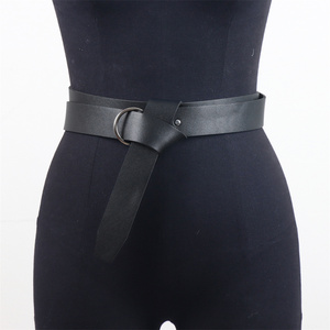 Cinturón Ancho <span class=keywords><strong>de</strong></span> Cuero Estilo Medieval Renacentista |   Cinturón <span class=keywords><strong>de</strong></span> <span class=keywords><strong>Vestir</strong></span> Marrón Vintage Ajustable con Anillo en O para Disfraces <span class=keywords><strong>de</strong></span> LARP, Pirata y Ranger - Product Image 3