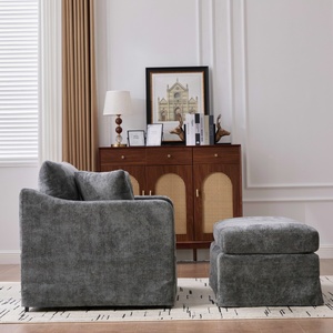 Modern çiftlik performans <span class=keywords><strong>Accent</strong></span> sandalye şönil osmanlı döşemeli Bolster yastıklar yatak odası ofis için yumuşak çağdaş - Product Image 2