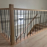 CBMmart - Garde-corps d'escalier moderne en laiton pour villa, extérieur/intérieur, avec dimensions et hauteur personnalisables