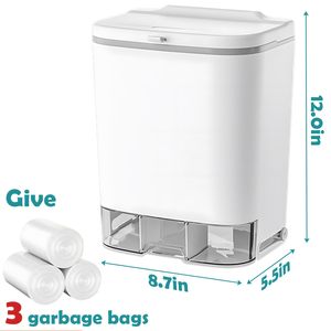 Poubelle suspendue pour armoire, poubelle murale pour cuisine, petite poubelle pliable avec couvercle, en vrac - Product Image 5