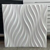 Wallpaper Dekorasi Interior Rumah Warna Putih Produksi Pabrik Langsung, Panel Dinding dan Ubin PVC 3D