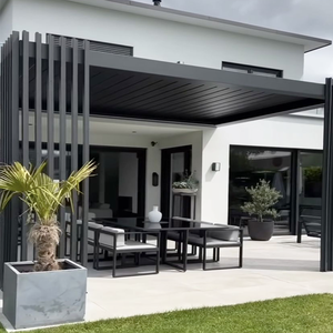<span class=keywords><strong>Garten</strong></span> verstellbarer Pavillon im Freien Kunden spezifische moderne bio klimatische motorisierte Aluminium-Lamellen glas Automatische Pergola einziehbar - Product Image 3