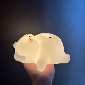Lampe de nuit en silicone en forme d'ours ronfleur, LED chaude, commande tactile, rechargeable, alimentée par USB, lampe de chambre en forme d'animal A070 - Product Image 4