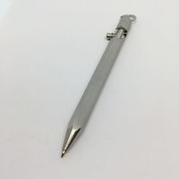 Stylo tactique EDC de conception Unique, 1 pièce, stylo à fil, processus artisanal à Six bords, boulon d'action, stylo à pistolet en laiton avec porte-clés