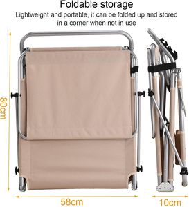 Tumbonas Plegables Personalizadas de Fábrica con Toldo Ajustable, <span class=keywords><strong>Silla</strong></span> Reclinable Portátil de Alta Resistencia para <span class=keywords><strong>Playa</strong></span>, Patio y Exteriores - Product Image 3