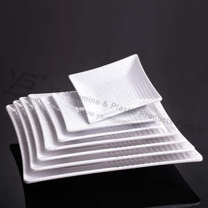 Assiettes multi-couleurs de restaurant, assiettes en plastique chaud rayée 1 pièce - Product Image 2