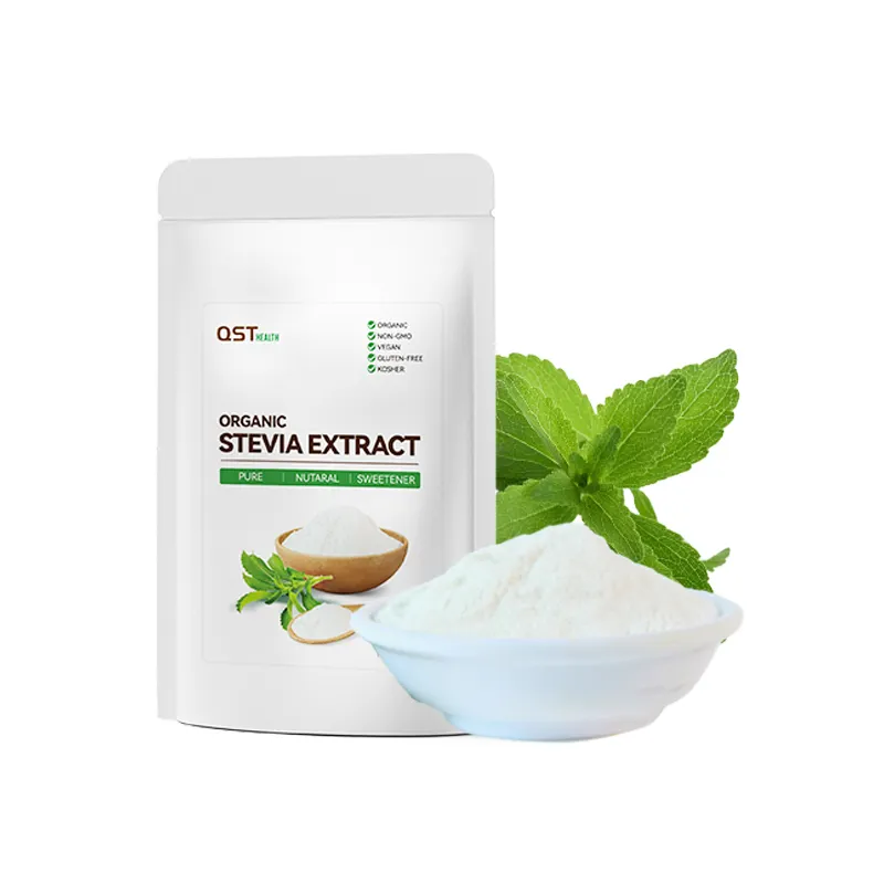 Amassador orgânico em pó de açúcar, extrato de stevia 90% rebaudiana, stevia, extrato de folha