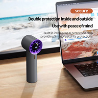 Ventilateur portable turbo à 100 vitesses réglables, mini-ventilateur électrique portatif avec logo pour un refroidissement rapide