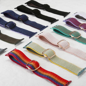 Bracelet de montre tressé en nylon élastique réglable pour Apple Watch Series S1-9 40MM 44MM 49MM Ultra - Product Image 2